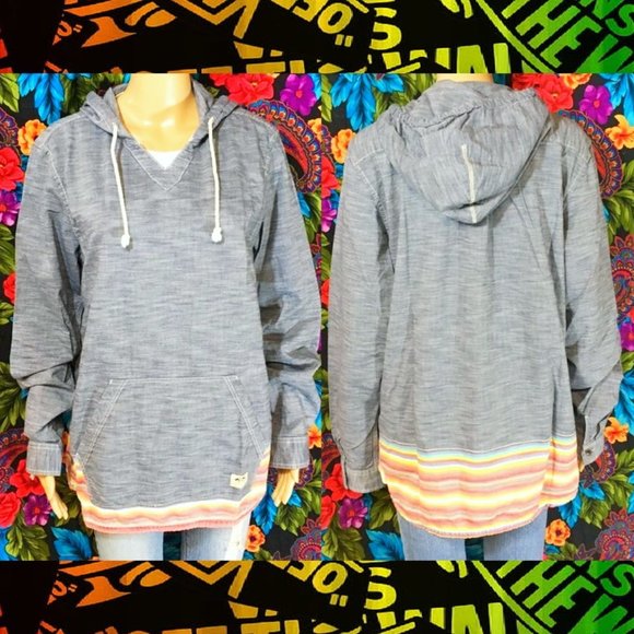 **rare* MEN'S VANS HOODIE CANVAS BEACH HOODIE LIGHTWEIGHT SWEATSHIRT SIZE MEDIUM - Picture 1 of 8